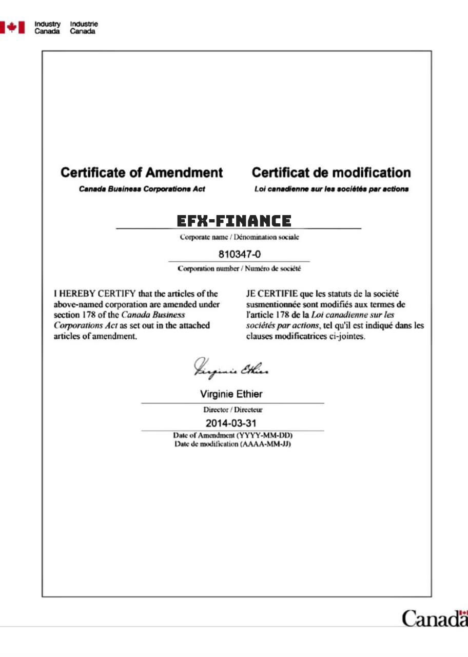 certificate